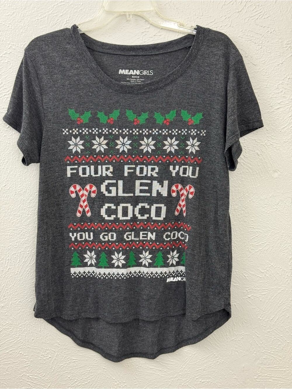 Mean Girls 'Four For You Glen Coco' Holiday Graphic Tee - Charcoal